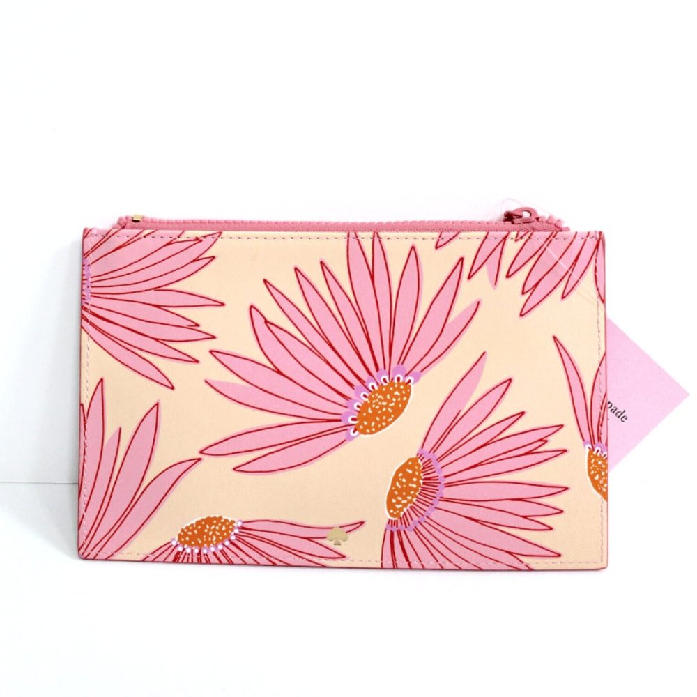 Kate spade Falling Flower Pencil Case with 2 Pencils, Ruler, Eraser, Sharpener